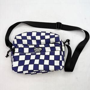 Petals and Peacocks Purple & White Checker Crossbody